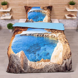 3D Povlečení 140x200+70x90 Útes