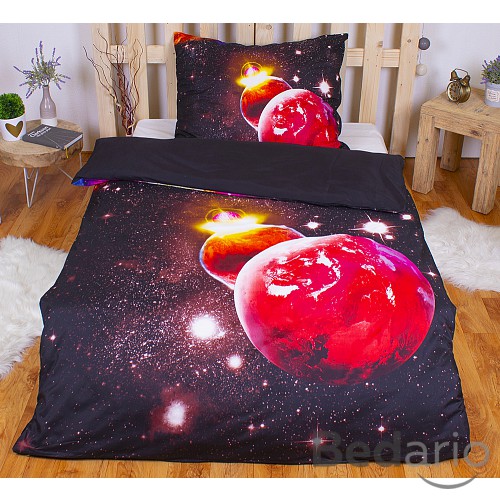 3D Povlečení 140x200+70x90 Space