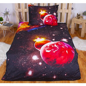 3D Povlečení 140x200+70x90 Space