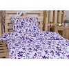 Povlečení mikrovlákno DeLuxe 140x200+70x90 Fialové větvičky