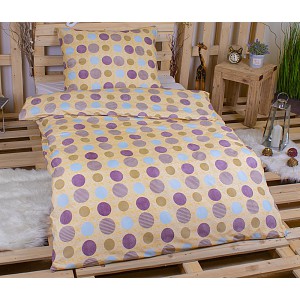 Povlečení mikrovlákno DeLuxe 140x200+70x90 Rastrová kolečka