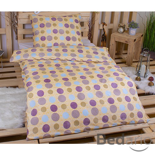 Povlečení mikrovlákno DeLuxe 140x200+70x90 Rastrová kolečka