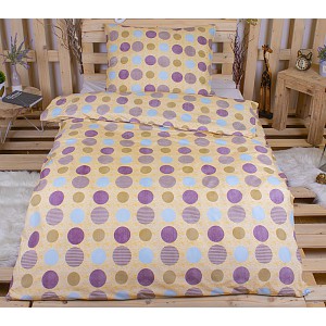 Povlečení mikrovlákno DeLuxe 140x200+70x90 Rastrová kolečka