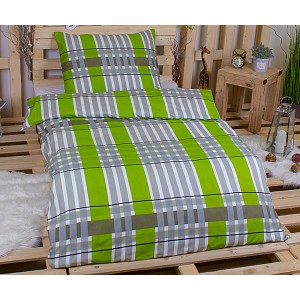 Povlečení mikrovlákno DeLuxe 140x200+70x90 Square green