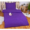 Povlečení mikrovlákno DeLuxe 140x200+70x90 Jemný ornament fialový