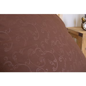 Povlečení mikrovlákno DeLuxe 140x200+70x90 Jemný ornament hnědý