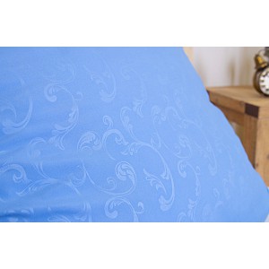 Povlečení mikrovlákno DeLuxe 140x200+70x90 Jemný ornament modrý