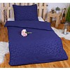 Povlečení mikrovlákno DeLuxe 140x200+70x90 Jemný ornament tmavě modrý