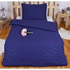 Povlečení mikrovlákno DeLuxe 140x200+70x90 Jemný ornament tmavě modrý
