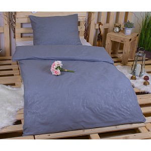 Povlečení mikrovlákno DeLuxe 140x200+70x90 Jemný ornament šedý