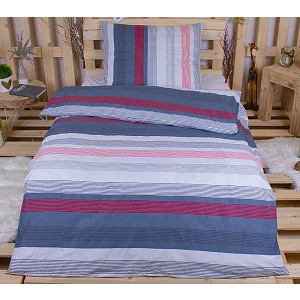 Povlečení mikrovlákno DeLuxe 140x200+70x90 Blue karo