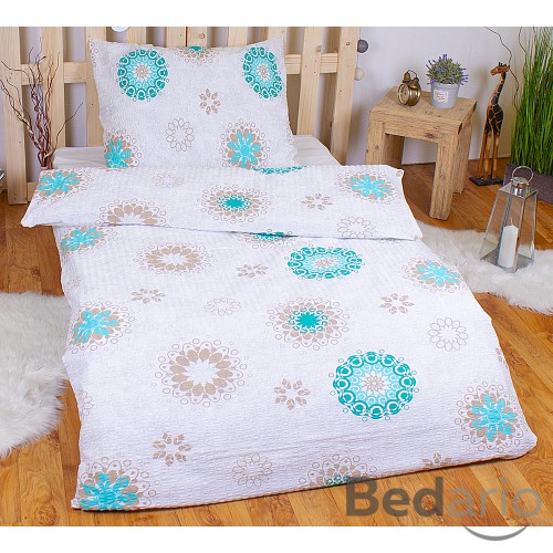 Krepové povlečení DELUXE 70x90 140x200 - Květinové mandaly