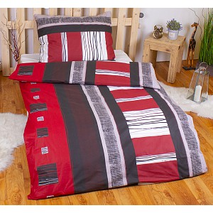 Bavlněné povlečení 140x200+70x90 Vínová rustika