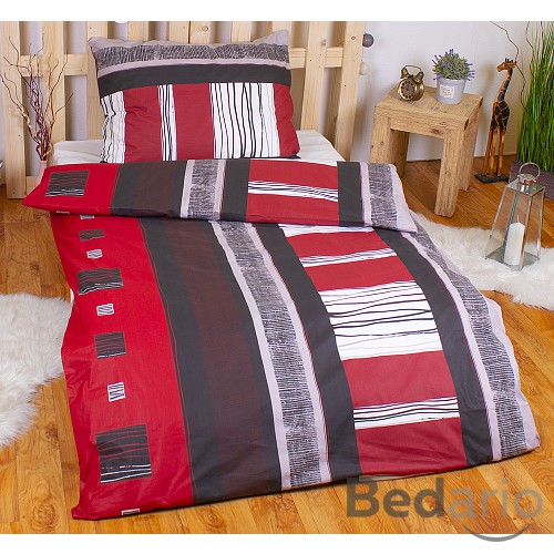 Bavlněné povlečení 140x200+70x90 Vínová rustika