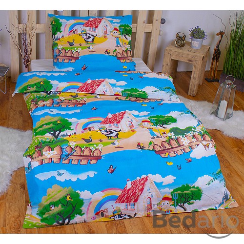 Bavlněné povlečení 140x200+70x90 Život na statku
