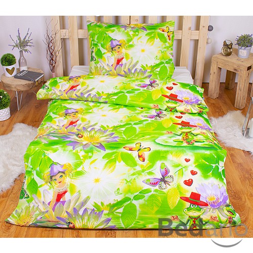 Bavlněné povlečení 140x200+70x90 Luční víla