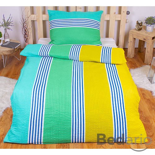 Krepové povlečení ECONOMY 140x200+70x90 Zelené tónování