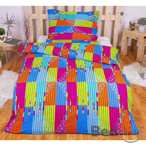 Krepové povlečení ECONOMY 140x200+70x90 Colorful dreams