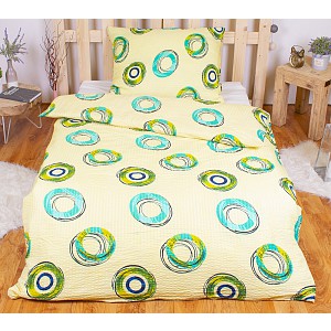 Krepové povlečení ECONOMY 140x200+70x90 Paví oka