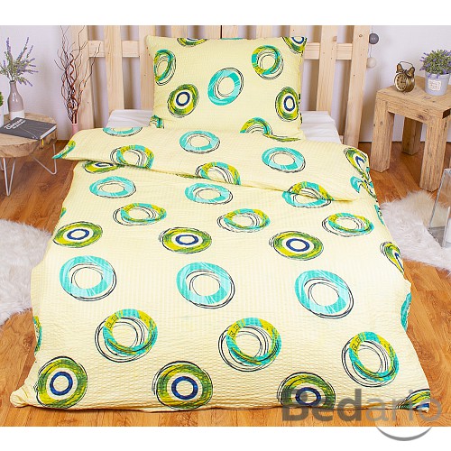 Krepové povlečení ECONOMY 140x200+70x90 Paví oka