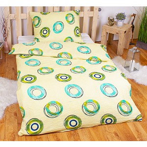 Krepové povlečení ECONOMY 140x200+70x90 Paví oka