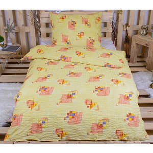 Krepové povlečení DELUXE 70x90 140x200 - Rubikova kostka