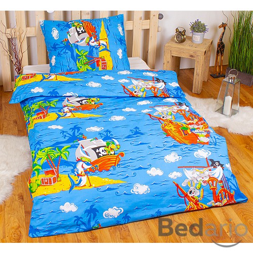 Bavlněné povlečení 140x200+70x90 Piráti