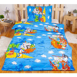 Bavlněné povlečení 140x200+70x90 Piráti