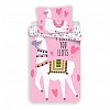 Bavlněné povlečení 140x200+70x90 Lama Pink
