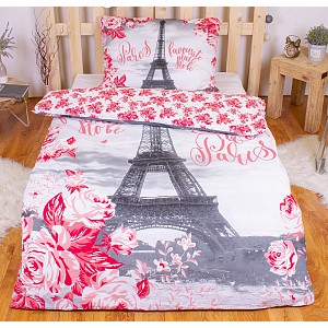 Bavlněné povlečení PARIS ROSES 140x200+70x90