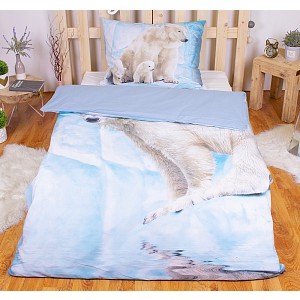 Bavlněné povlečení 140x200+70x90 Lední medvěd