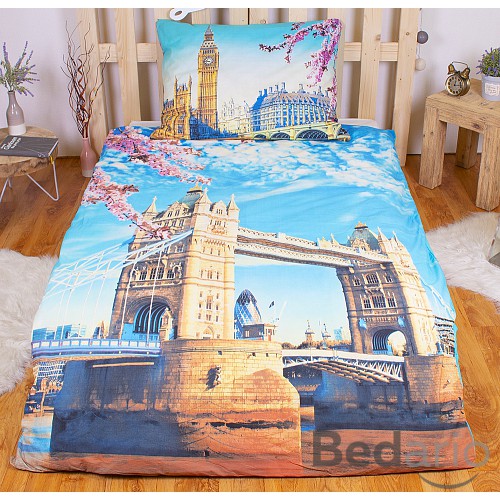 Bavlněné povlečení 140x200+70x90 London sky