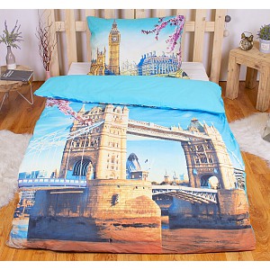 Bavlněné povlečení 140x200+70x90 London sky