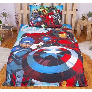 Bavlněné povlečení 140x200+70x90 Avengers lightings ve tmě svítí