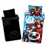 Bavlněné povlečení 140x200+70x90 Avengers lightings ve tmě svítí