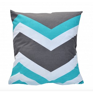 Bavlněný povlak cikcak tyrkysový 40x40