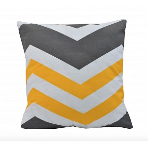 Bavlněný povlak cikcak žlutý 40x40