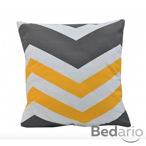 Bavlněný povlak cikcak žlutý 40x40