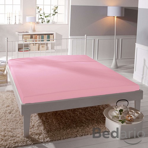 Jersey prostěradlo 220x200 Premium - Světle růžová