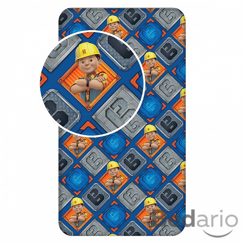 Dětské bavlněné prostěradlo 90x200 Bořek stavitel