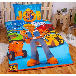 Bavlněné povlečení Bořek stavitel a pomocníci 140x200+70x90
