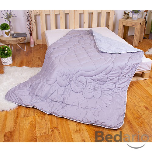 Prošívaná přikrývka ECONOMY Světle/tmavě šedá 140x200