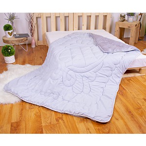 Prošívaná přikrývka ECONOMY Světle/tmavě šedá 140x200