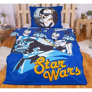 Bavlněné povlečení 140x200+70x90 Star Wars Blue