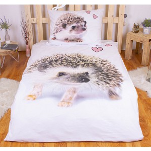 Bavlněné povlečení 140x200+70x90 Ježek