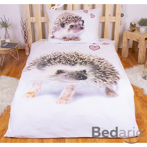 Bavlněné povlečení 140x200+70x90 Ježek