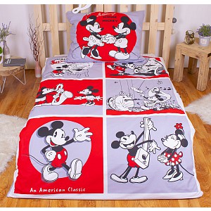 Bavlněné povlečení 140x200+70x90 Mickey & Minnie Classics