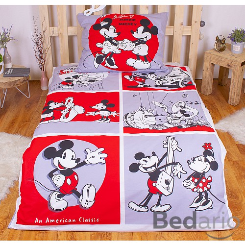 Bavlněné povlečení 140x200+70x90 Mickey & Minnie Classics