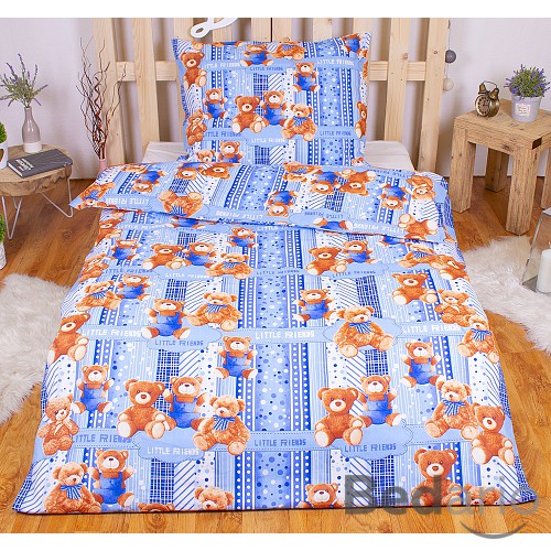 Bavlněné povlečení 140x200+70x90 MEDVÍDCI