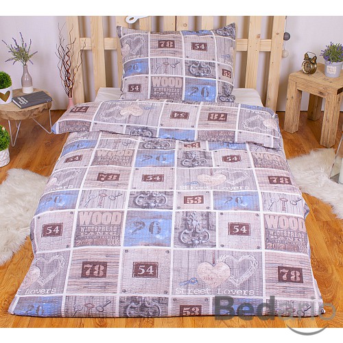 Krepové povlečení DELUXE 140x200+70x90 HISTORY